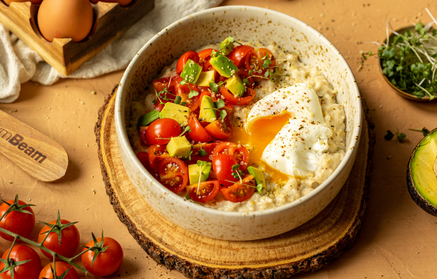 Ricetta fit: Porridge salato con uovo in camicia